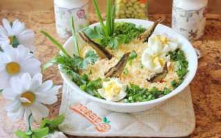Салат со шпротами “Рыбки в пруду” рецепт с фото, очень вкусный